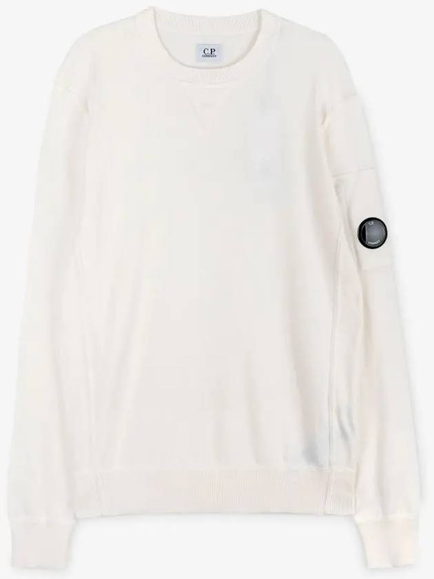 Lens Wappen Crew Neck Sweatshirt White - CP COMPANY - BALAAN 3