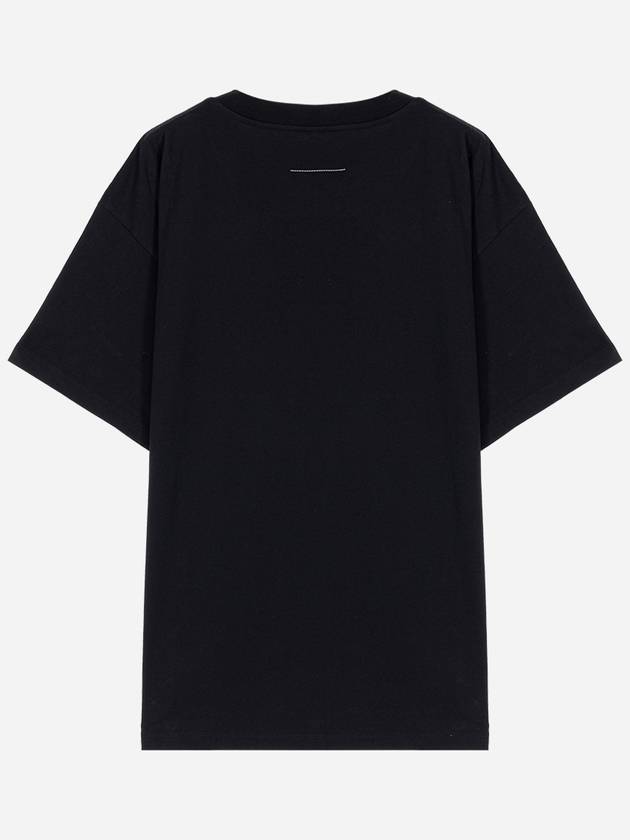 Logo Crew Neck Short Sleeve T-Shirt Black - MAISON MARGIELA - BALAAN 5