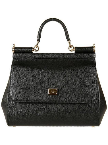 Medium Sicily Tote Bag Black - DOLCE&GABBANA - BALAAN 1