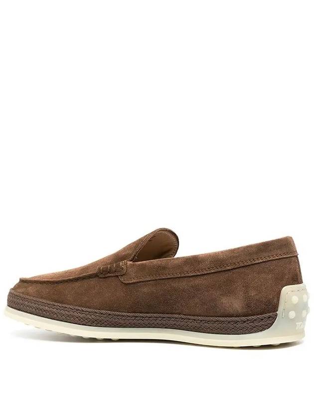 Men's Suede Slip-ons Loafers Brown - TOD'S - BALAAN 4