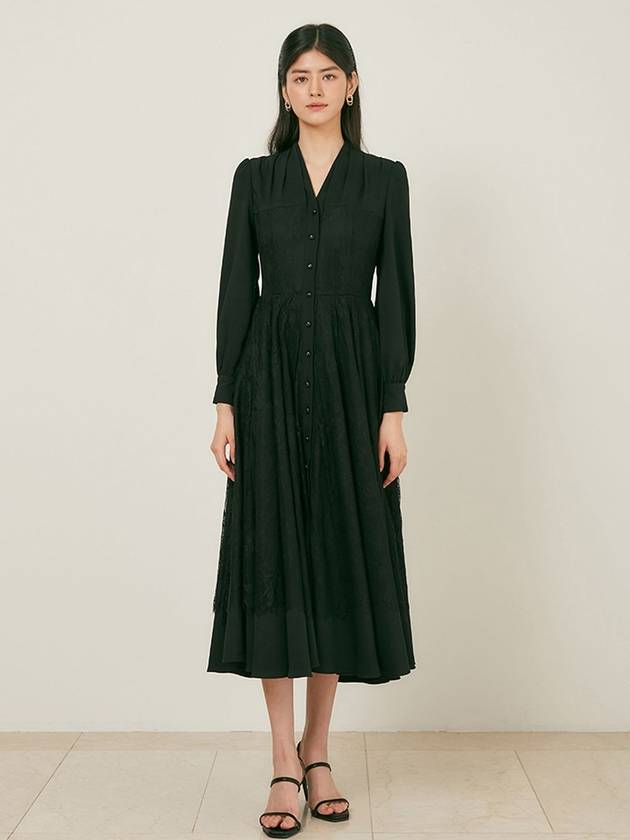 Alessandra long dress black - AME - BALAAN 4