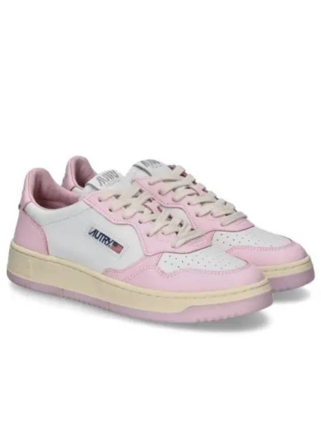 Women's Medalist Bi-Color Low-Top Sneakers White Pink - AUTRY - BALAAN 2