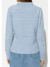 Graphic Wool Blend Knit Top Light Blue - GANNI - BALAAN 6