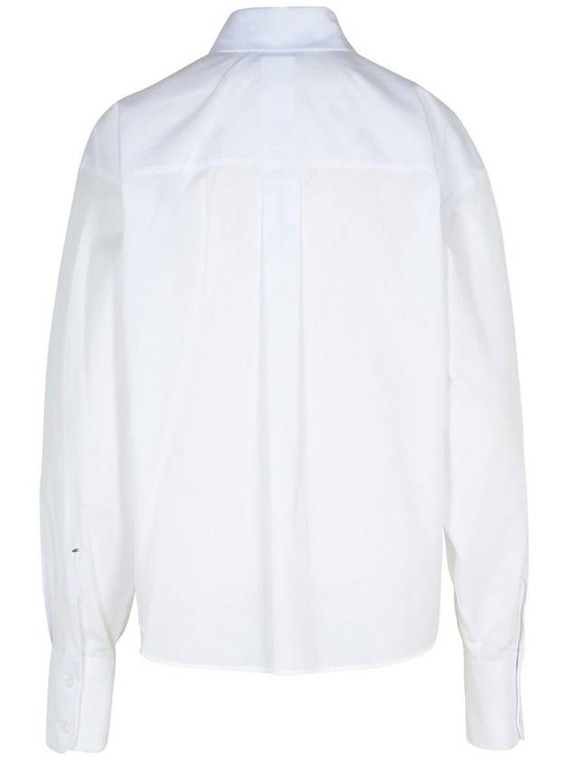 Sportmax 'Chalk' White Cotton Shirt - MAX MARA SPORTMAX - BALAAN 3