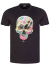 Skull Printing Short Sleeve T-Shirt Black - PAUL SMITH - BALAAN 2