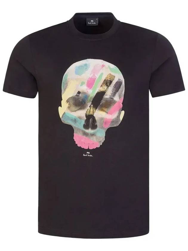 Skull Printing Short Sleeve T-Shirt Black - PAUL SMITH - BALAAN 2