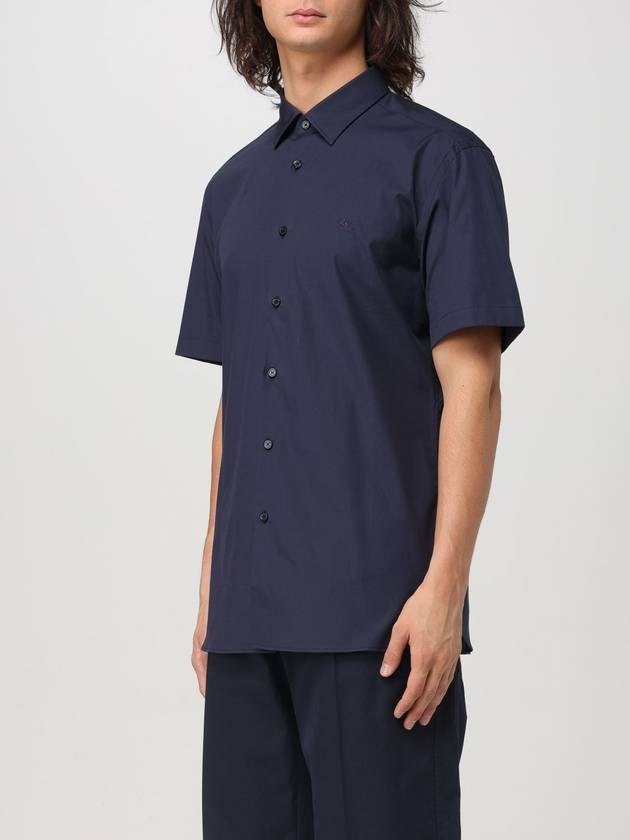 NAVY BLUE COTTON SHIRT 8079595A1222 - BURBERRY - BALAAN 4