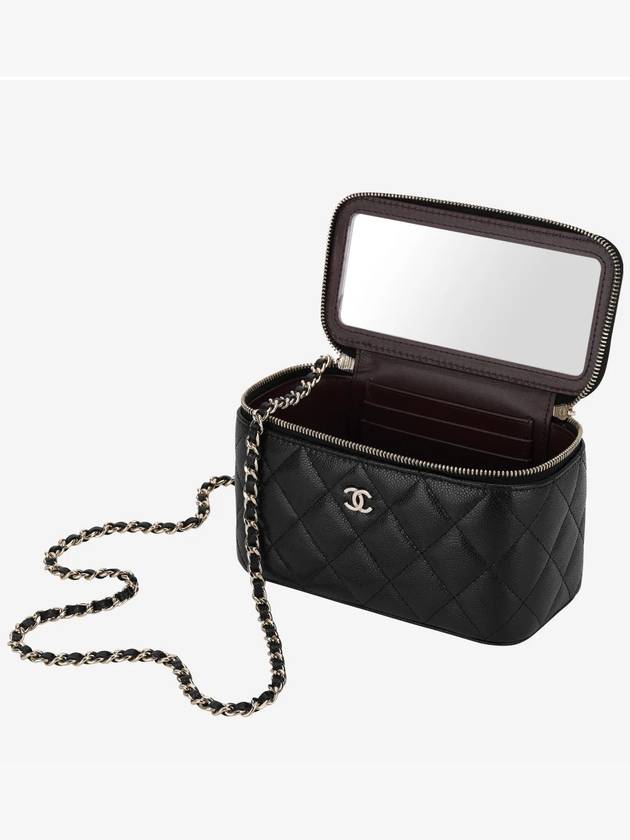 Classic Caviar Vanity Cross Bag Gold Plated Black - CHANEL - BALAAN 4