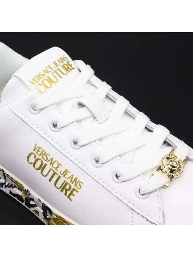 Logo Brush Couture Court 88 Low Top Sneakers White - VERSACE - BALAAN 5