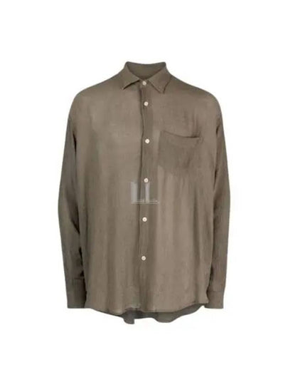 Chest Pocket Pleats Shirt Long Sleeve Shirt Green - OUR LEGACY - BALAAN 2