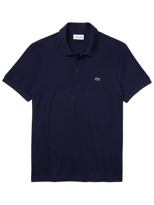 Men’s Regular Fit Pima Cotton Polo Shirt Navy - LACOSTE - BALAAN 2