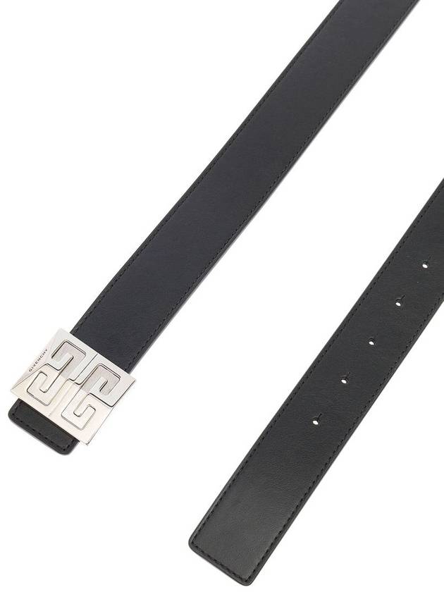 Men's 4G Logo Grain Leather Reversible Belt Black - GIVENCHY - BALAAN 4