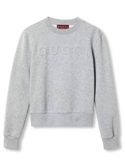 Cotton Sweatshirt Grey - GUCCI - BALAAN 2