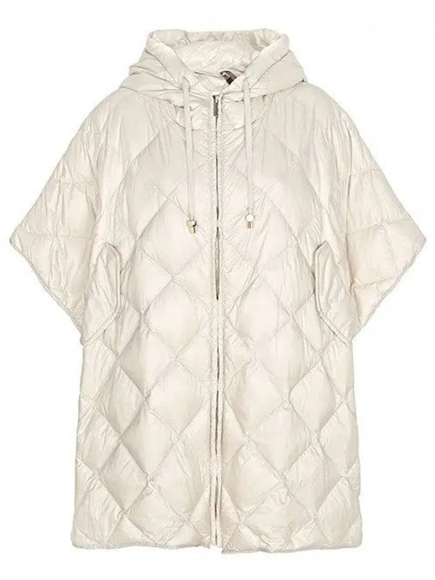 Beige Treman Hooded Goose Down Cape Jacket 081 1154766 - MAX MARA - BALAAN 1