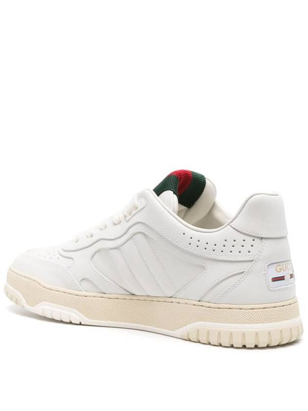 Re Web Leather Low Top Sneakers White - GUCCI - BALAAN 4