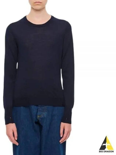 Round Neck Wool Knit Top Navy - GOLDEN GOOSE - BALAAN 2