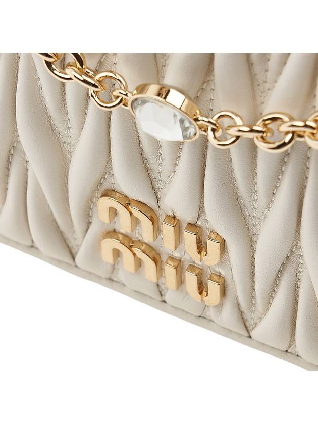 Matelasse Nappa Leather Mini Bag Gold White - MIU MIU - BALAAN 7