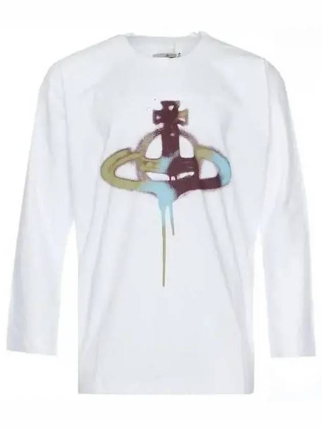 Spray ORB Fresh Long Sleeve T-Shirt White - VIVIENNE WESTWOOD - BALAAN 2