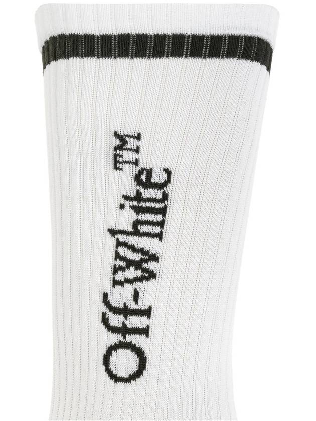 OFF-WHITE LINE MID BKSH CALF KNIT SOCK - OFF WHITE - BALAAN 3