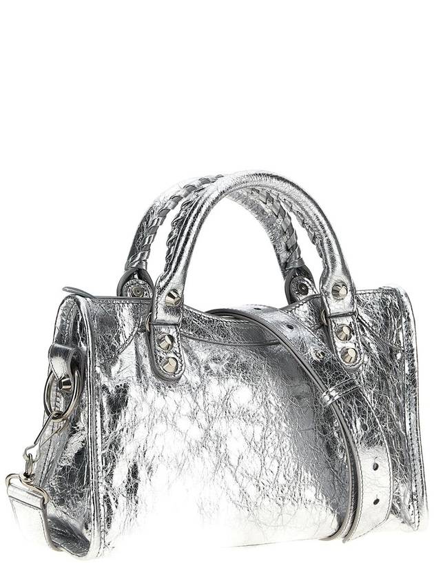 Women s Le City Mini Shoulder Bag Silver - BALENCIAGA - BALAAN 4