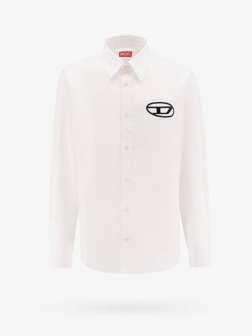 Cotton Shirt WITH OVALD Embroidered Logo A146340PCAL100 B0651186119 - DIESEL - BALAAN 1