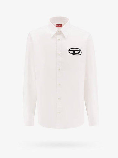 Cotton Shirt WITH OVALD Embroidered Logo A146340PCAL100 B0651186119 - DIESEL - BALAAN 1