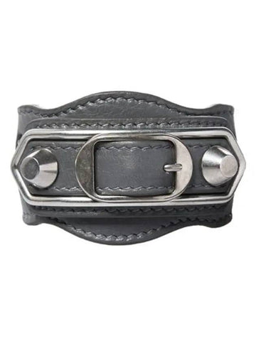 Giant Silver Buckle Bracelet Grey - BALENCIAGA - BALAAN 1