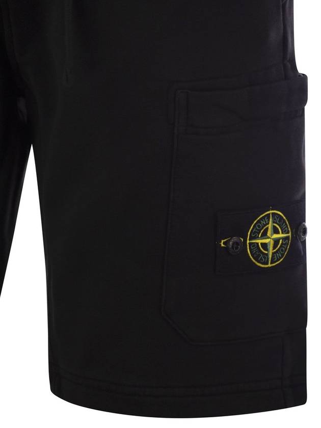 Cargo bermuda shorts with pockets and drawstring waistband - STONE ISLAND - BALAAN 4