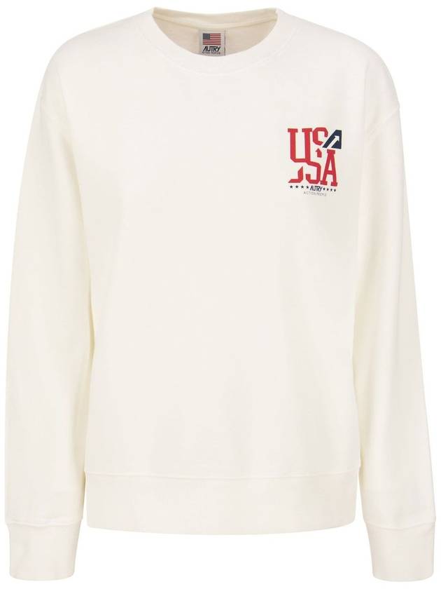 Iconic USA Logo Sweatshirt White - AUTRY - BALAAN 2