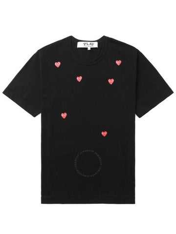 Cdg Play Multi Heart Printed Cotton T-Shirt, Size X-Large - COMME DES GARCONS PLAY - BALAAN 1