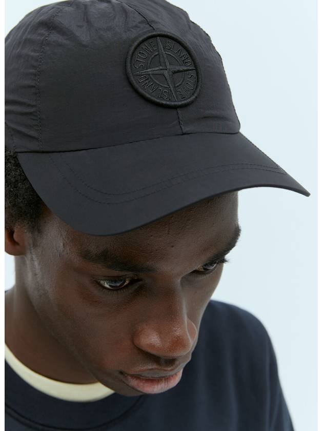 Logo Nylon Metal 6-Panel Ball Cap Black - STONE ISLAND - BALAAN 7