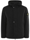 Techno Fabric Hooded Jacket Black - STONE ISLAND - BALAAN 2