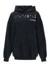 Logo Oversized Cotton Hoodie Black - BALENCIAGA - BALAAN 2