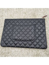 Large Classic Pouch Grained Calfskin Gold Black - CHANEL - BALAAN 4