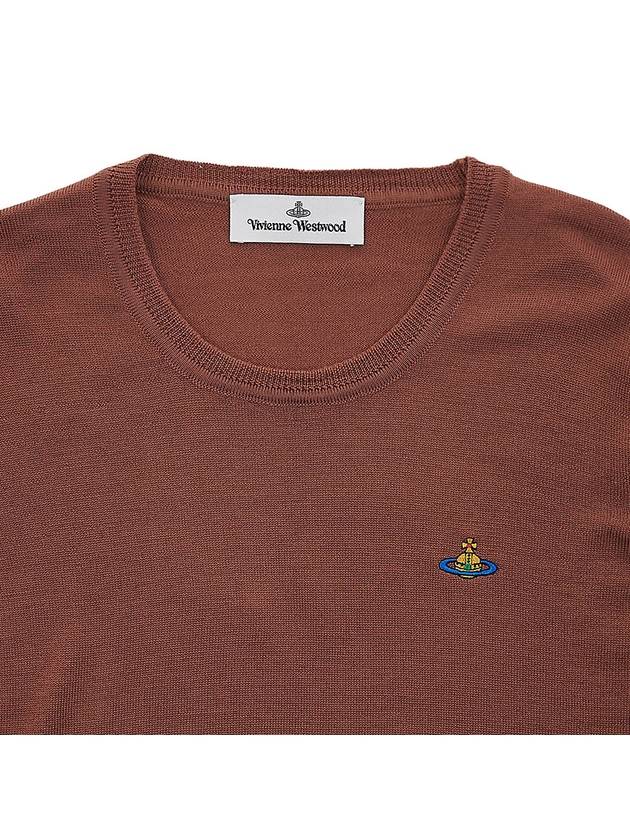 Women's Embroidered Logo Bea Wool Knit Top Brown - VIVIENNE WESTWOOD - BALAAN 4