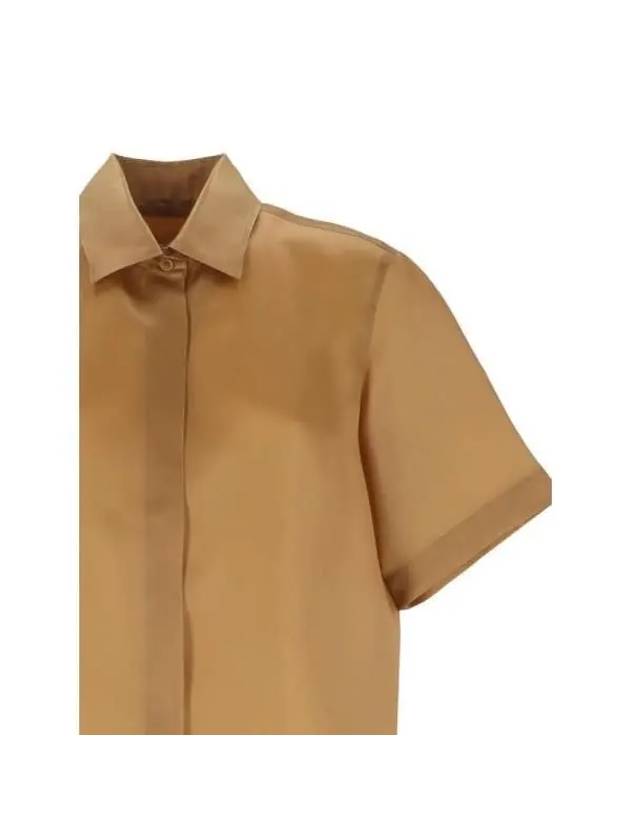 Acanto Silk Shirt Brown - MAX MARA - BALAAN 3