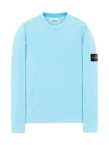 Wappen Sweatshirt Turkish Blue 554D9 V0042 - STONE ISLAND - BALAAN 1