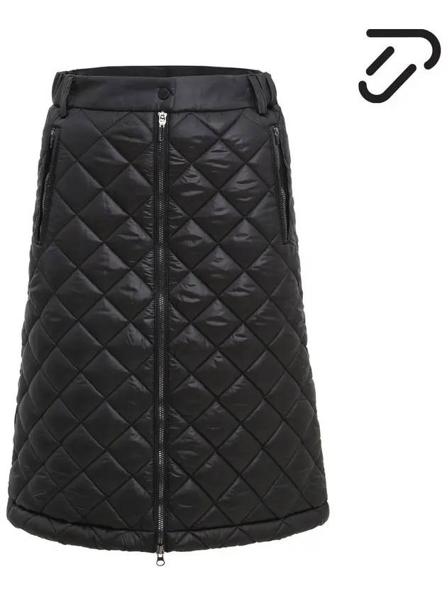 diamond quilted padded skirt IPL3WCU696 BK - IJP DESIGN - BALAAN 1