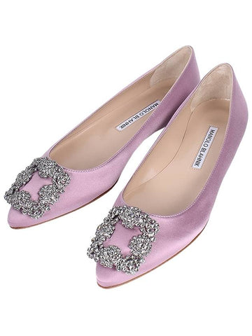 Hangisi Satin Flats Purple - MANOLO BLAHNIK - BALAAN 1