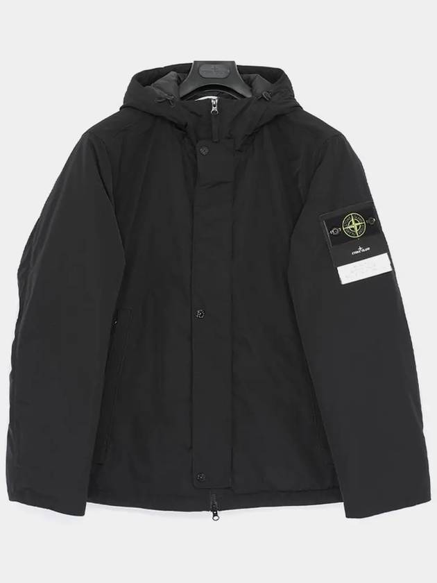 Techno Fabric Hooded Jacket Black - STONE ISLAND - BALAAN 3