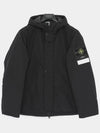 Techno Fabric Hooded Jacket Black - STONE ISLAND - BALAAN 2