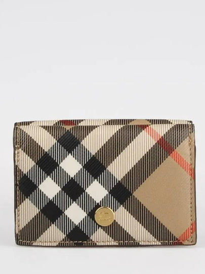 Check Half Wallet Beige - BURBERRY - BALAAN 2