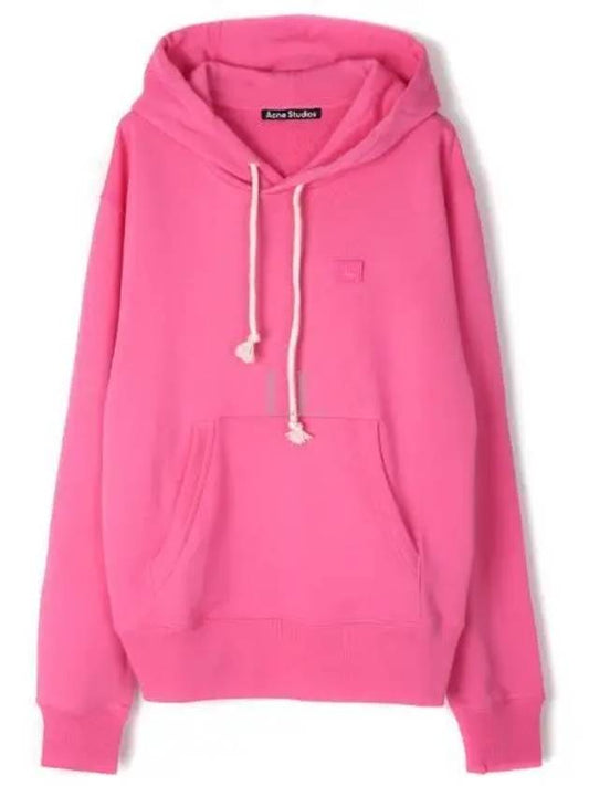 Face Logo Patch Hoodie Bright Pink - ACNE STUDIOS - BALAAN 2