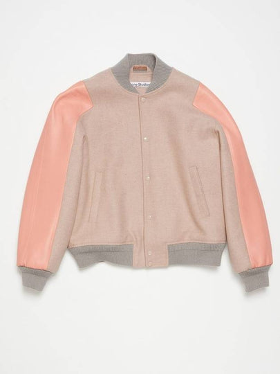 Logo Patch Bomber Jacket Pastel Pink - ACNE STUDIOS - BALAAN 2