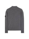 Mock Neck Virgin Wool Knit Top Grey - STONE ISLAND - BALAAN 3