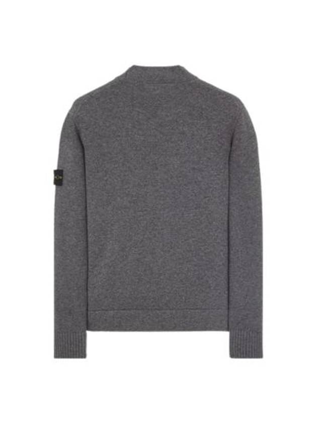 Mock Neck Virgin Wool Knit Top Grey - STONE ISLAND - BALAAN 3