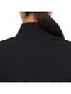 Women's Trans Half Zip Up Long Sleeve T-Shirt Black - HORN GARMENT - BALAAN 8