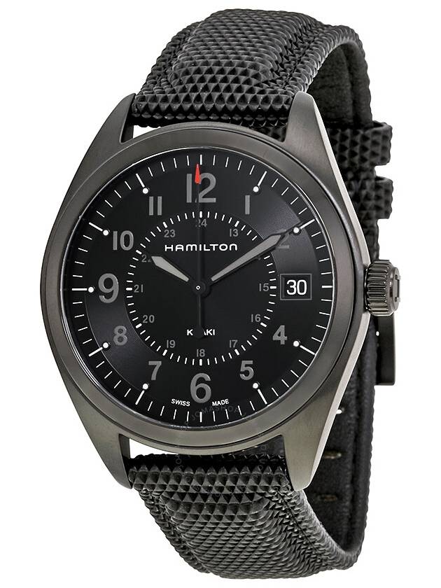 Men's Khaki Field Quartz Movement Dial Watch Black - HAMILTON - BALAAN 2