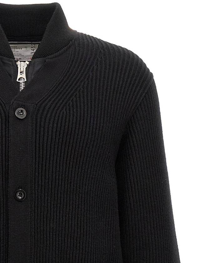 Sacai Nylon Insert Cardigan - SACAI - BALAAN 3