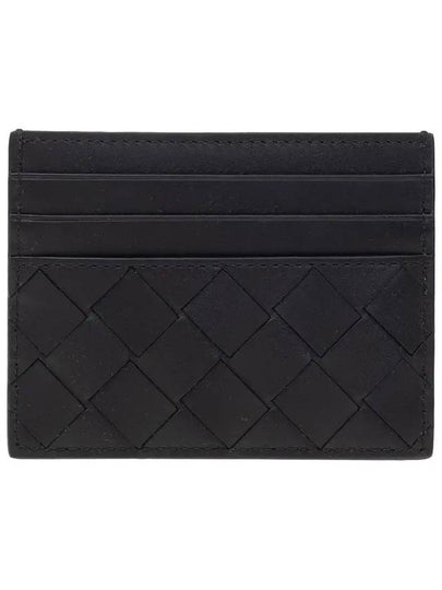 Intrecciato Leather Card Wallet Black - BOTTEGA VENETA - BALAAN 2